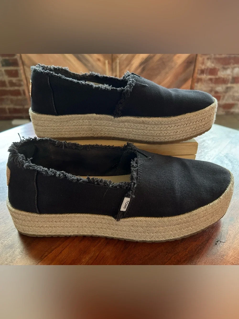 Tom’s Valencia Slip-On Platform Espadrille - Size 8.5
